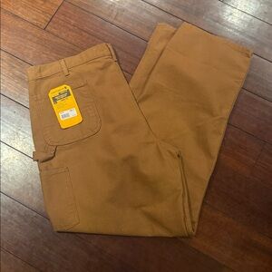 Carhartt B11 BRN Utility Work Pants Mens 44x36 Loose Fit Washed Duck Utility NWT